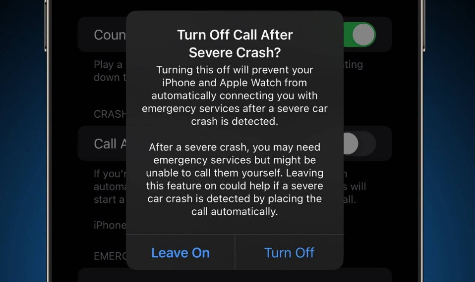 武川苹果14维修分享 iPhone 14 和 Apple Watch 上关闭崩溃检测 